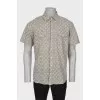 Men's printed short sleeve shirt