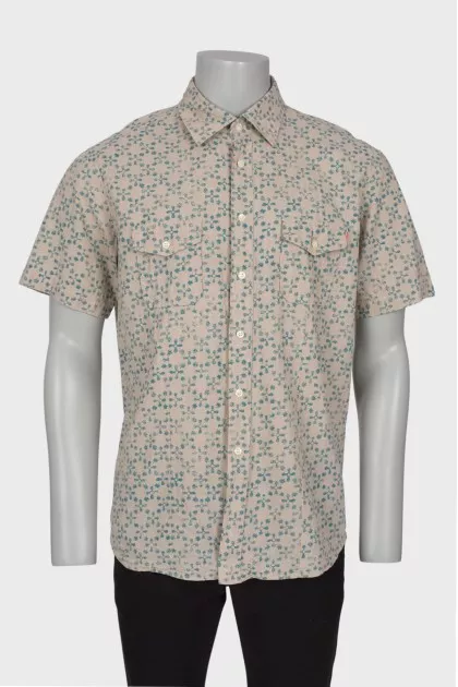 Men's printed short sleeve shirt
