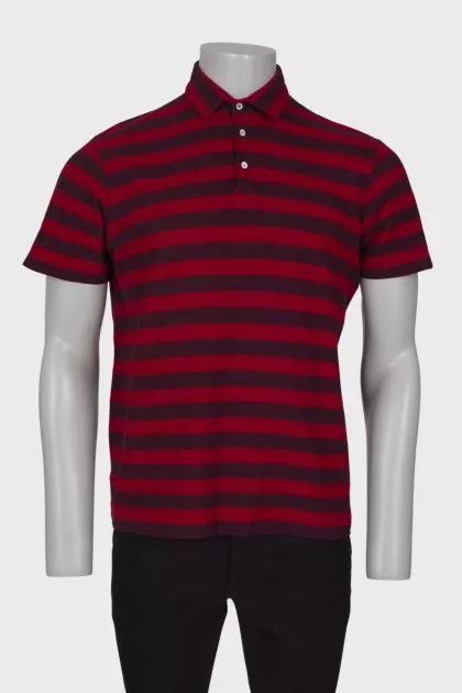 Men's striped polo shirt