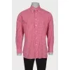 Men's red check shirt