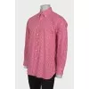 Men's red check shirt