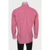 Men's red check shirt