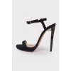 Black high heel sandals