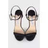 Black high heel sandals