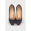 Textile shoes with heels