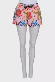 Pink nautical print shorts