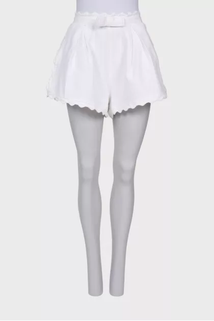 White high waist shorts