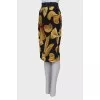 Straight silk skirt