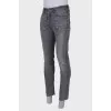 Men's gray ripped jeans