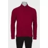 Men's crimson polo jumper
