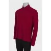 Men's crimson polo jumper