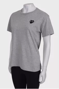T-shirt with heart patch