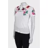 T-shirt with floral embroidery