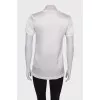 Silk T-shirt with print