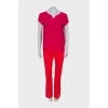 Suit silk T-shirt and trousers
