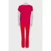 Suit silk T-shirt and trousers