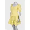 Yellow blouse and skirt suit