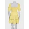 Yellow blouse and skirt suit