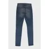 Blue jeans with ripped effect