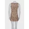 Sleeveless leopard print dress