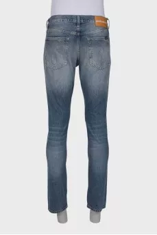 Ripped effect jeans for men