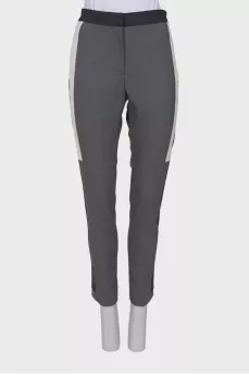 Classic gray trousers with stripes