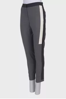 Classic gray trousers with stripes