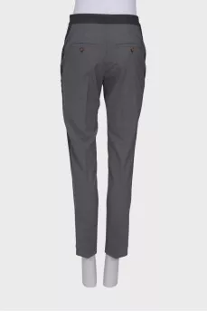 Classic gray trousers with stripes