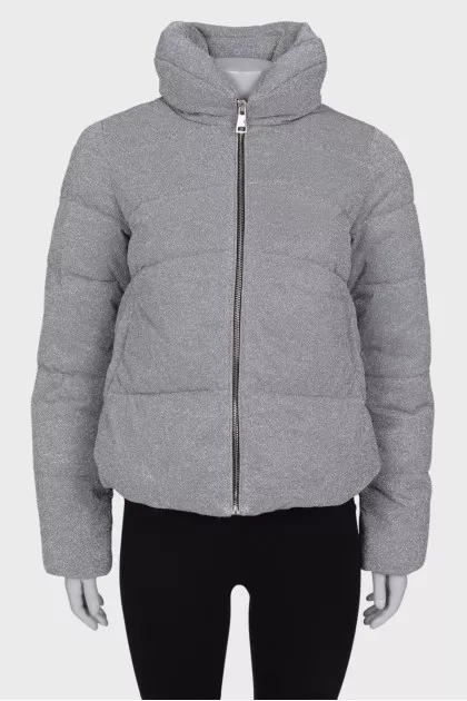 Silver cropped jacket