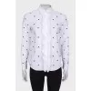 Blouse with hearts and ruffles