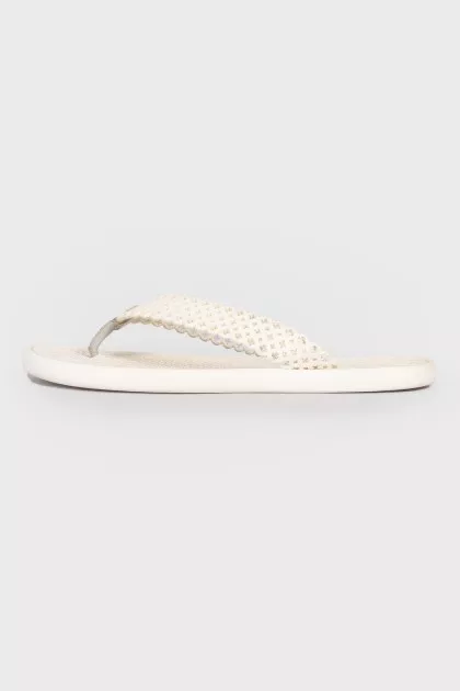 White rubber slippers