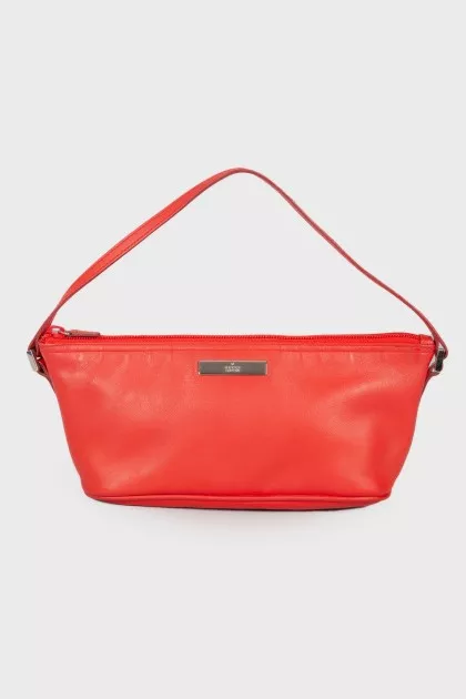 Red leather bag
