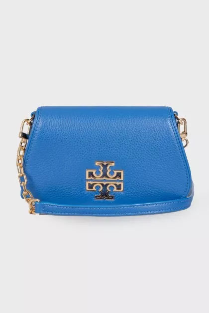 Blue bag with chain strap