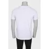 Men's white printed T-shirt