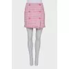 Houndstooth wrap skirt with tag