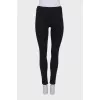 Black solid color leggings