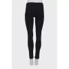 Black solid color leggings