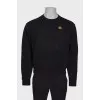 Men's sweatshirt with print and patch