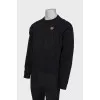 Men's sweatshirt with print and patch