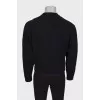 Men's sweatshirt with print and patch