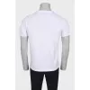 Men's white printed T-shirt