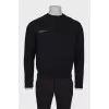 Men's black fleece sweatshirt
