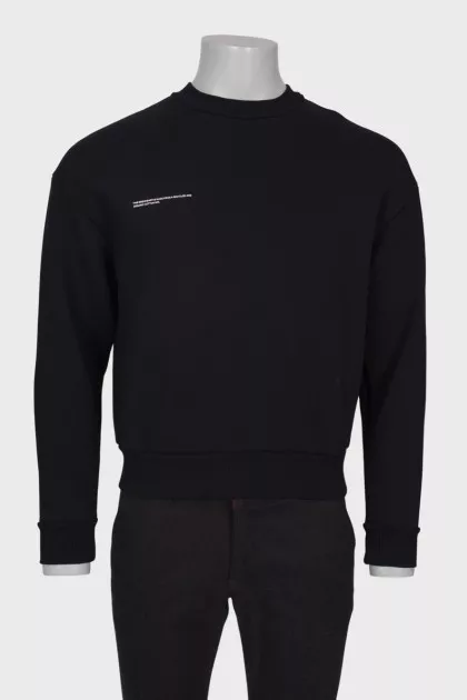 Men's black fleece sweatshirt