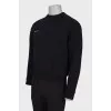 Men's black fleece sweatshirt