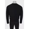 Men's black fleece sweatshirt
