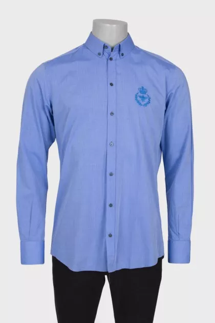 Men's shirt with embroidery on the chest