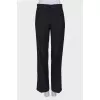 Classic wool trousers with stripes