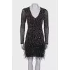 Black dress with rhinestones