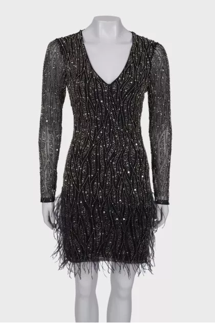 Black dress with rhinestones