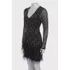 Black dress with rhinestones
